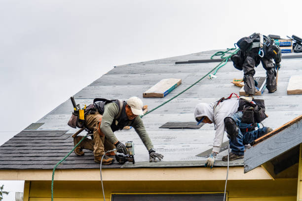 Professional Storm Damage Roof Repair technician working in Bar Mills, ME